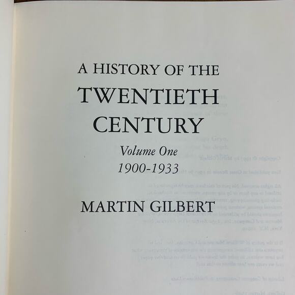 A History of the Twentieth Century Vol. 1 1900-1933 Martin Gilbert hardback book - Picture 3 of 16